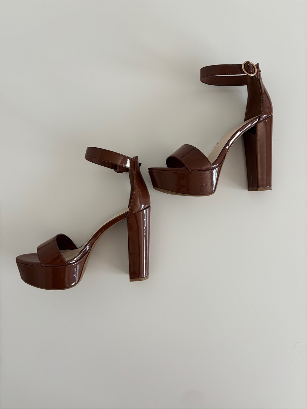 Brown thick heels